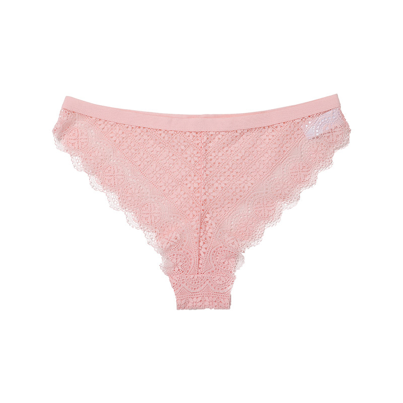 Pink Floral Embroidery Panty