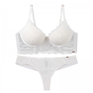 China Cheap price Thong Gstring - White Lace Bra & Panty Set – Chuangrong