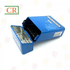 Жестяная коробка на шарнирах для сигарет