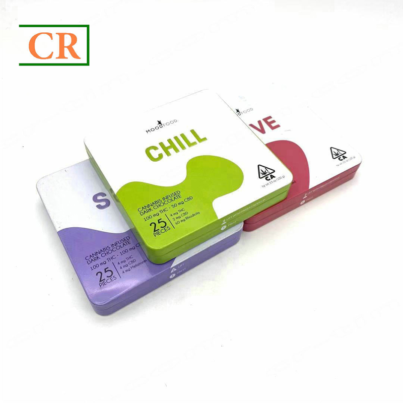 PriceList for Rectangle Child Resistan Tin Box - Square Child Resistant Tin Box for Chocolate Packaging – CR
