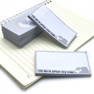 Custom Cartoon Self-Adhesive Memo Pad Sticky Notes Pad Stationery Custom Sticky Notes