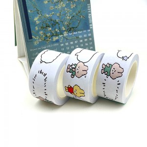 Custom Printing Mojoji Kiss Cut Washi Tape Korea kawaii Style Sticker Roll