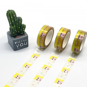 China Supplier Cute Planner Decorative Label DIY Paper Pet Waterproof Washi Tape