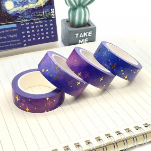 Custom Washi Tape Gold Star Foil Colorful Decorative Paper Masking Tape