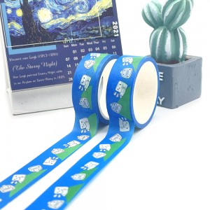 Custom Fashion Logo Self-Adhesive Color Decoration Art Design Roll Washi Tape