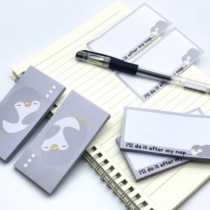 Custom Cartoon Self-Adhesive Memo Pad Sticky Notes Pad Stationery Custom Sticky Notes
