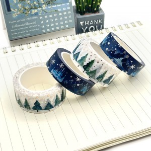 High Quality Free Sample Custom Design Gift Wrapping Gold Foil Washi Tape