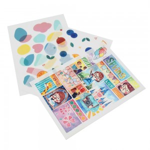 Hot Sale 12 Sheets Cartoon Decoration Tranparent Calendar Diary Book Sticker Planner