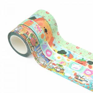 Kawaii Scrapbook Candy Color Jumbo Roll Adhesive Calendar Kenya Washi Tape