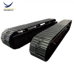 Steel rubber track undercarriage for hydraulic motor crawler mobile crusher from China manufacturer