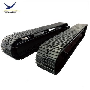 55T 60T mobile crusher parts crawler undercarriage with hydraulic motor for heavy machinery
