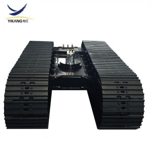 Steel rubber track undercarriage for hydraulic motor crawler mobile crusher from China manufacturer