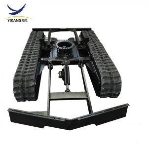 Rubber track undercarriage with structural parts specially designed for customer