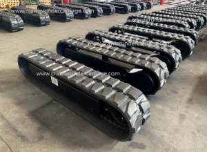 Ķīnas ražotāja mini ekskavatora kravas automašīnas platforma kāpurķēžu šasija gumijas kāpurķēžu šasija