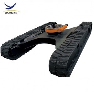 Custom excavator parts rubber track undercarriage with slewing bearing rotary support from China