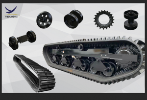 ຕິດຕາມ dumper chassis sprocket ສໍາລັບ Morooka ລົດບັນທຸກ MST800 MST1500 MST2200 ດ້ານຫນ້າ idler ຕິດຕາມ roller ເທິງ roller