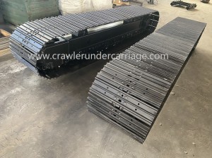 Customized quality crawler undercarriage rubber track chassis for excavator drilling mining screening machine