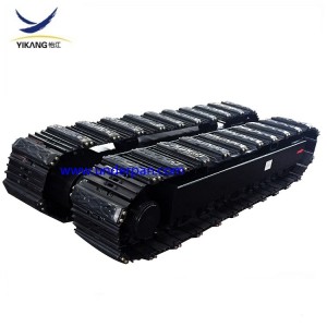 Custom na rubber pads steel track undercarriage para sa mobile crusher drilling rig crawler machinery