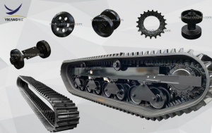 ມ້ວນຕິດຕາມທາງລຸ່ມສໍາລັບ crawler track dumper Morooka MST800 roller carrier ລຸ່ມ MST1500 front idler MST2200 sprocket top roller