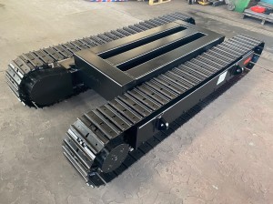 custom steel track undercarriage with specially structural parts designed for drilling rig transport vehicle