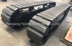 Çin üreticisinden paletli sondaj kulesi için lastik tamponlu mobil kırıcı paletli alt takım