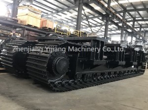 Custom tracked undercarriage with middle structural parts for mobile crusher 20-150 tons construction machinery