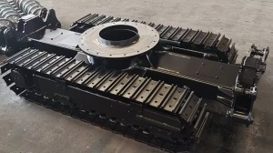 Tren de rodaje de orugas de acero, piezas estructurales personalizadas para mini robot trituradora y demolición de minería