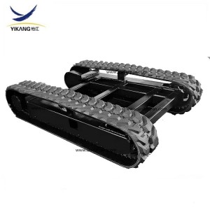 Custom beam type rubber track undercarriage for drilling rig transport wehicle farming robot crawler chassis