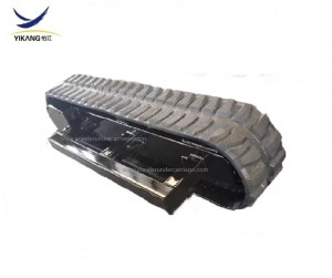 custom rubber track undercarriage with cross beam for robot transport vehicle