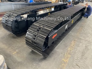 Steel khiav undercarriage rau 80 tons hydraulic crawler machinery drilling irg mobile crusher