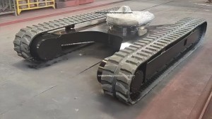 Ķīnas rūpnīcas ražotāja gumijas kāpurķēžu šasija ar rotējošu balstu ekskavatora turētājam