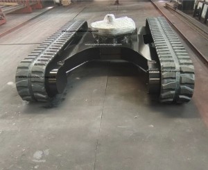 Hiina tootja kohandatud alusvankri raam 6-tonnise ekskavaatori osade jaoks kummist roomikuga