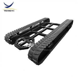 rubber track undercarriage na may 3 crossbeam para sa multifunctional transport vehicle
