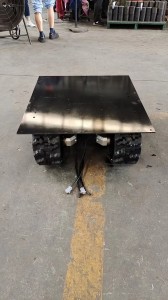 custom electric motor driver rubber track undercarriage platform for farming or transport vehicle