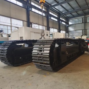 55T 60T mobile crusher parts crawler undercarriage with hydraulic motor for heavy machinery