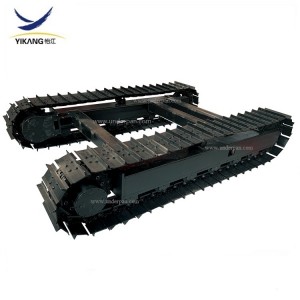 Disesuaikan Hydraulic Steel Track Crawler Undercarriage karo Motor kanggo Crane Drilling Rig Excavator Cilik