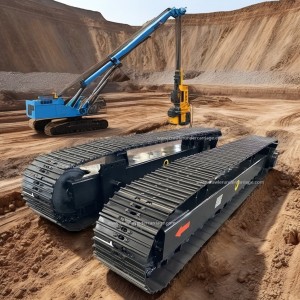 គ្រឿងចក្រធុនធ្ងន់ 20-80 តោន crawler undercarriage សម្រាប់ excavator drilling riger mobile crusher