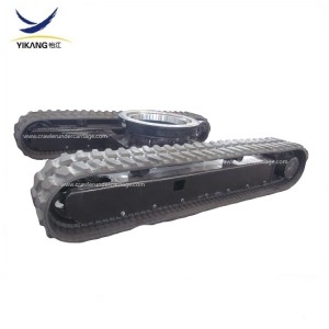 5-15 tons excavator chassis parts rubber track undercarriage with slewing bearing for dozer drilling rig crane