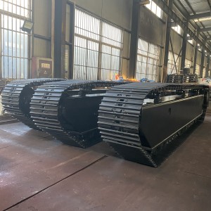 20T factory custom steel track undercarriage for cable transport vehicle in desert terrain