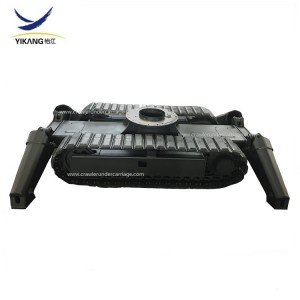 Mining machinery parts compact tracked undercarriage with rubber pads for mini driling rig mobile crusher