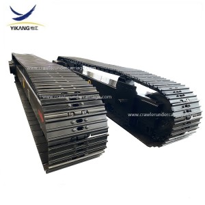Steel track undercarriage with carrying capacity of 60 tons for mobile crusher