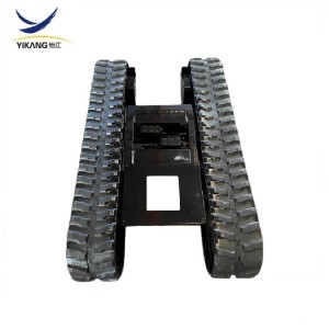 Custom retractable rubber track undercarriage for crawler spide lift crane robot