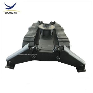 I-mining crusher compact frame undercarriage with lading legs amd rubber pads for crawler robot