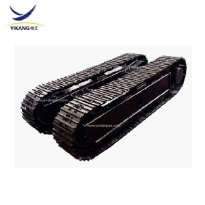 compact frame steel track undercarriage with hydraulic motor for crawler drilling rig mobile crusher