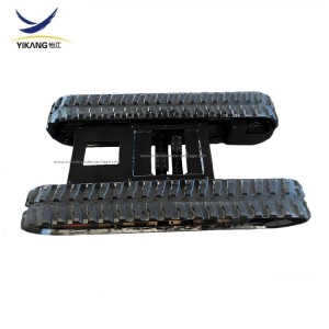 retractable rubber track undercarriage steel crawler chassis for spider crane lift