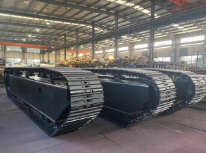 Tren de rodaxe de aceiro personalizado de fábrica que se usa para trituradora de plataforma de perforación de maquinaria de construción de orugas