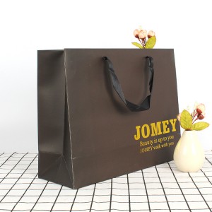 Europe style for Black Cardboard Fashion Design Gift Custom Shopping Paper Bag with Your Own Logo