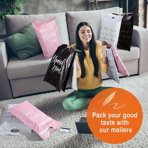 Well-designed Designs Recycle Biodegradable Plastic Courier Poly Pink Mail Bag Custom Printed Mailing Bags for Shoe Boxe