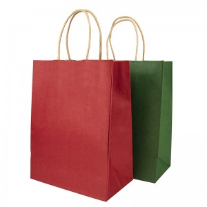 High Quality Custom Full Color Paper Gift Bag with Logo Printing Kraft Paper Shopping Bag for Supermarket