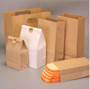 Professional China Wholesale Ready-Made Takeout Baking Kraft Portable Paper Packing Kraft Bag for Food /Burger/Sushi